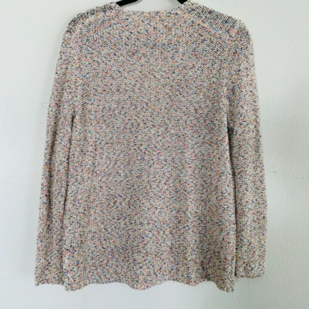 Zara Knit Rainbow Weave V Neck Sweater - Picture 4 of 4